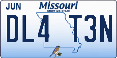MO license plate DL4T3N