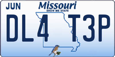 MO license plate DL4T3P