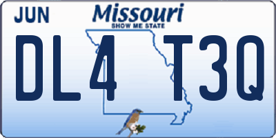 MO license plate DL4T3Q