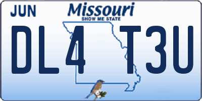 MO license plate DL4T3U