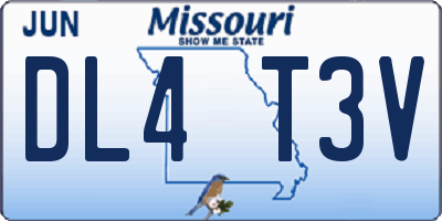 MO license plate DL4T3V