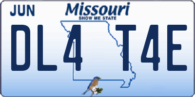 MO license plate DL4T4E