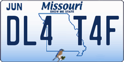 MO license plate DL4T4F