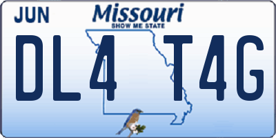 MO license plate DL4T4G