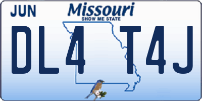 MO license plate DL4T4J