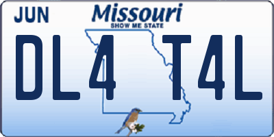 MO license plate DL4T4L