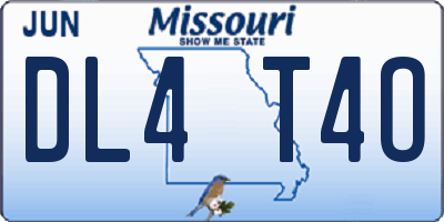MO license plate DL4T4O