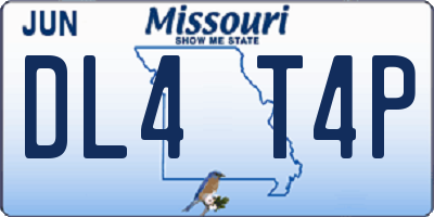 MO license plate DL4T4P