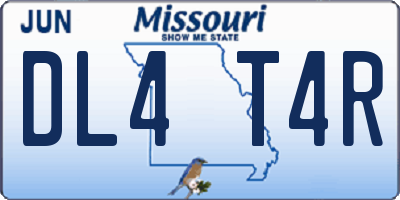 MO license plate DL4T4R