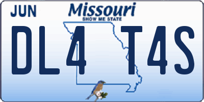 MO license plate DL4T4S