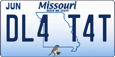 MO license plate DL4T4T