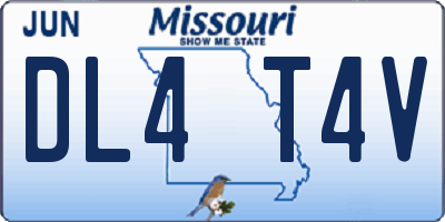 MO license plate DL4T4V