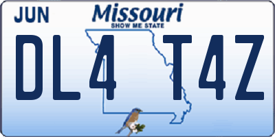 MO license plate DL4T4Z
