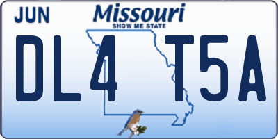 MO license plate DL4T5A