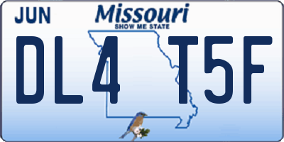 MO license plate DL4T5F