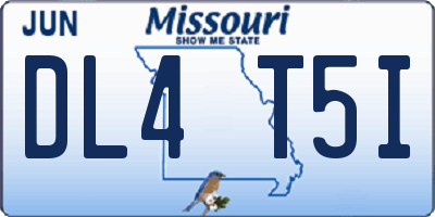 MO license plate DL4T5I