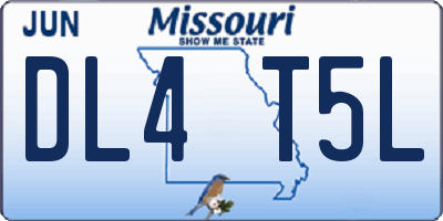 MO license plate DL4T5L