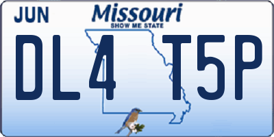 MO license plate DL4T5P