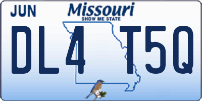 MO license plate DL4T5Q