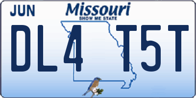 MO license plate DL4T5T