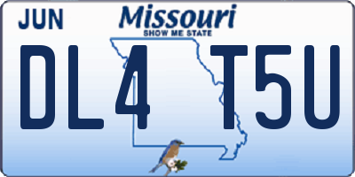 MO license plate DL4T5U