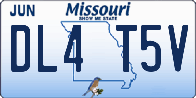 MO license plate DL4T5V