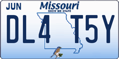 MO license plate DL4T5Y