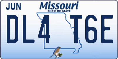 MO license plate DL4T6E