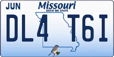 MO license plate DL4T6I