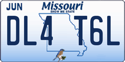 MO license plate DL4T6L