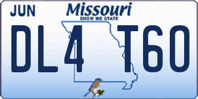 MO license plate DL4T6O