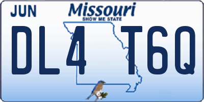 MO license plate DL4T6Q