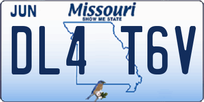 MO license plate DL4T6V