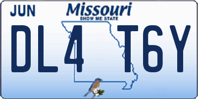MO license plate DL4T6Y