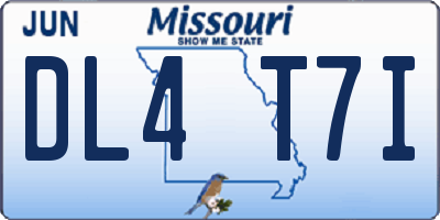 MO license plate DL4T7I