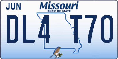 MO license plate DL4T7O