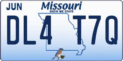 MO license plate DL4T7Q
