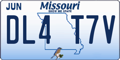 MO license plate DL4T7V