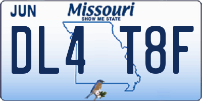 MO license plate DL4T8F