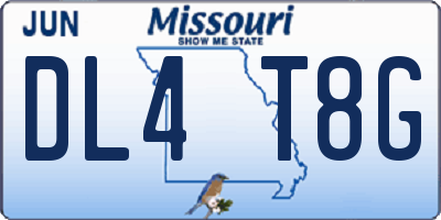 MO license plate DL4T8G
