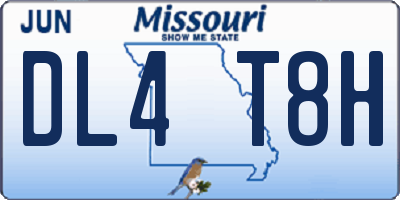 MO license plate DL4T8H