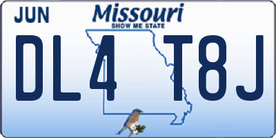 MO license plate DL4T8J