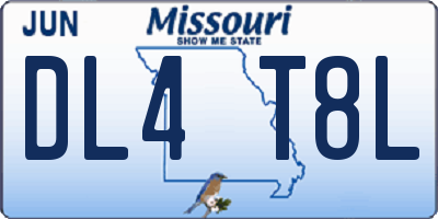 MO license plate DL4T8L
