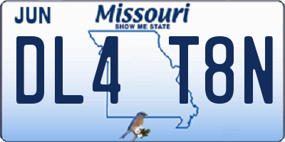 MO license plate DL4T8N