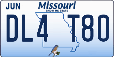 MO license plate DL4T8O