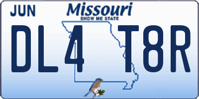 MO license plate DL4T8R