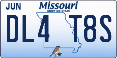 MO license plate DL4T8S