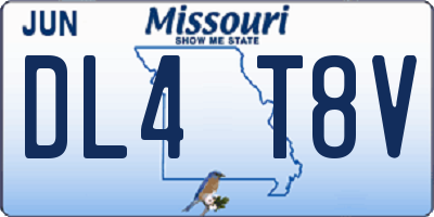 MO license plate DL4T8V