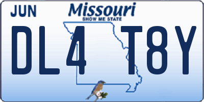 MO license plate DL4T8Y