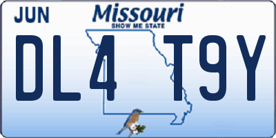 MO license plate DL4T9Y